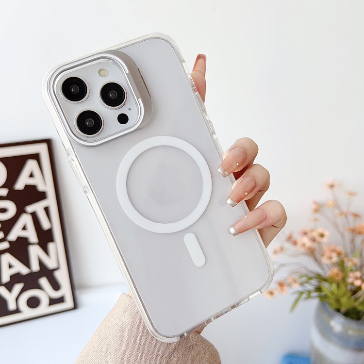 For iPhone 15 Pro Max J2 High Transparent MagSafe Magnetic Frame Holder Phone Case