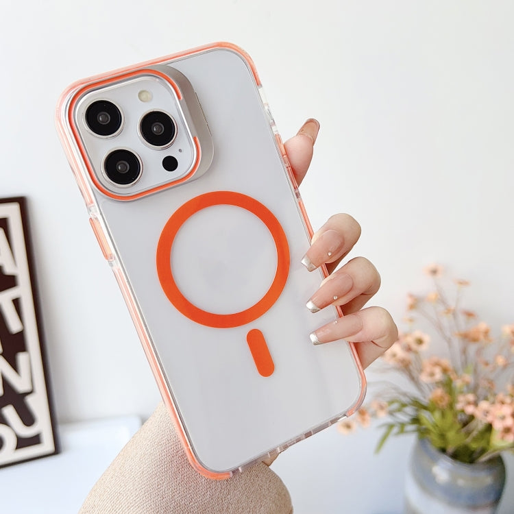 For iPhone 15 Pro Max J2 High Transparent MagSafe Magnetic Frame Holder Phone Case