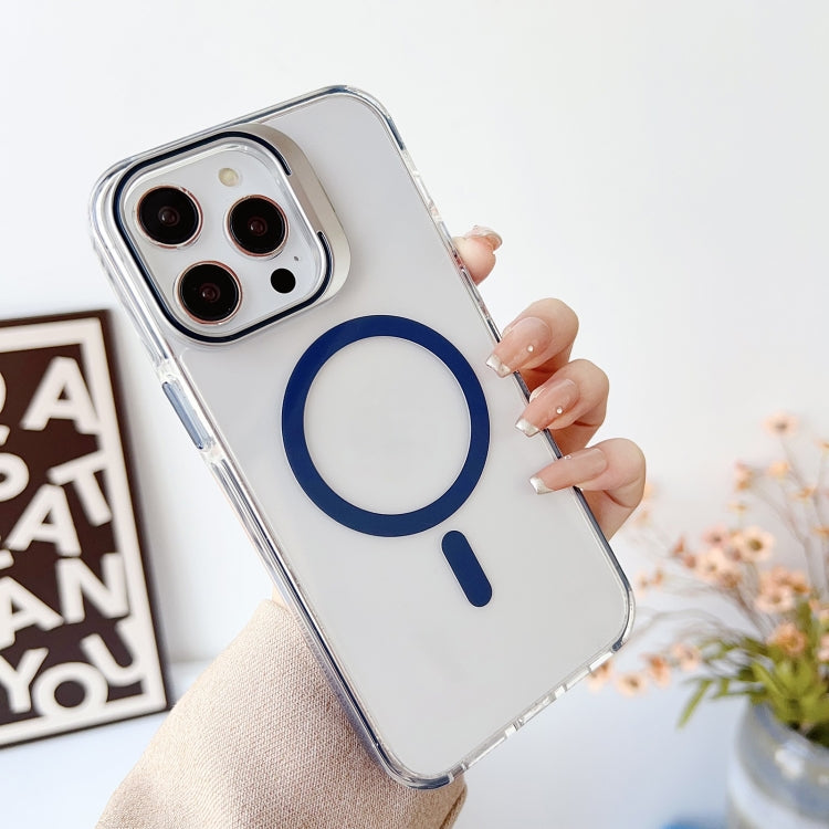 For iPhone 15 Pro J2 High Transparent MagSafe Magnetic Frame Holder Phone Case
