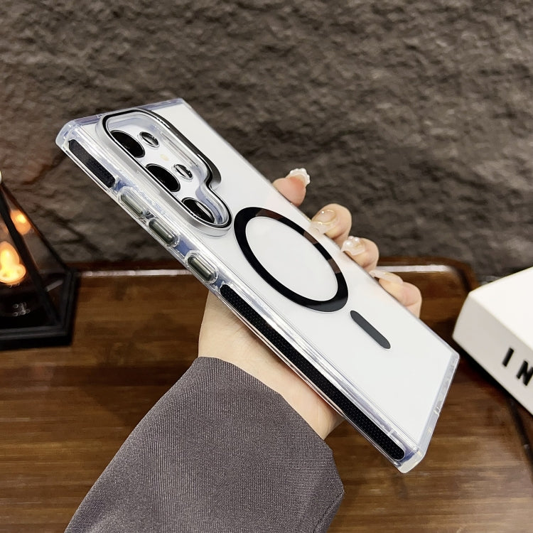 For Samsung Galaxy S24 J2 High Transparent MagSafe Magnetic Frame Holder Phone Case