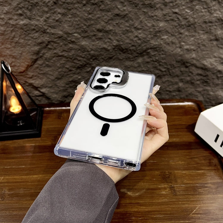 For Samsung Galaxy S24 J2 High Transparent MagSafe Magnetic Frame Holder Phone Case