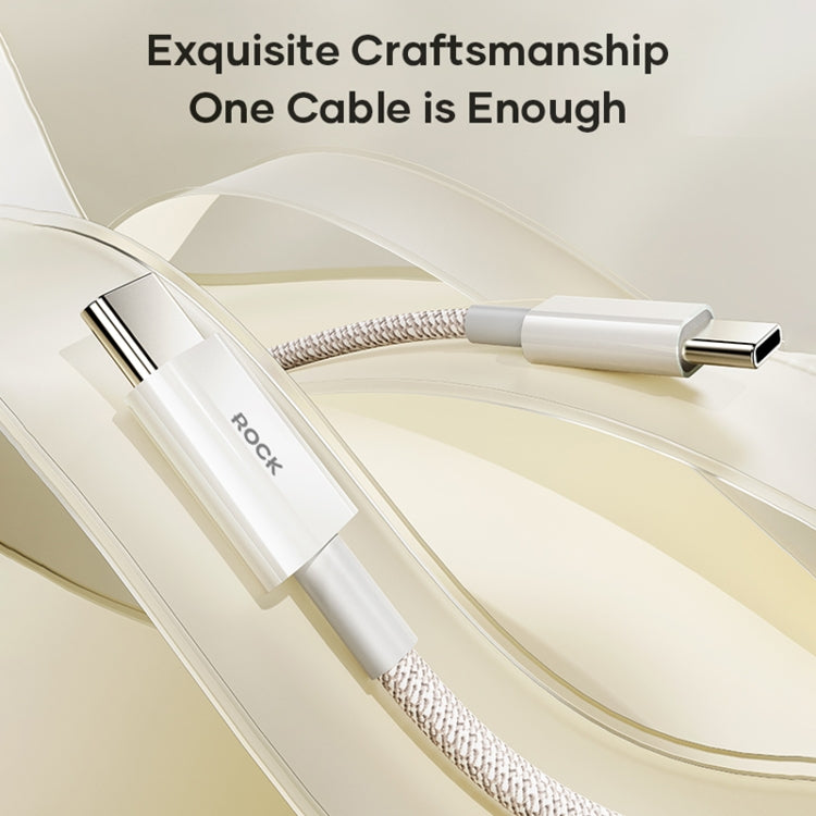 ROCK Z20 60W USB-C / Type-C to USB-C / Type-C Fast Charging Data Cable, Length:1m - Grey White