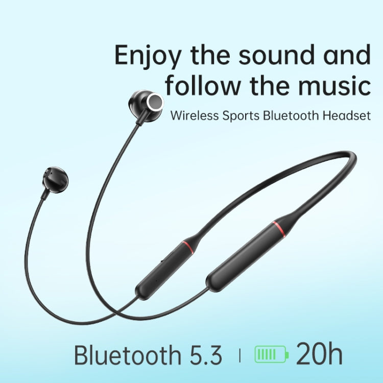 ROCK Y6 Neck-band Wireless Sports Bluetooth Earphone - Black
