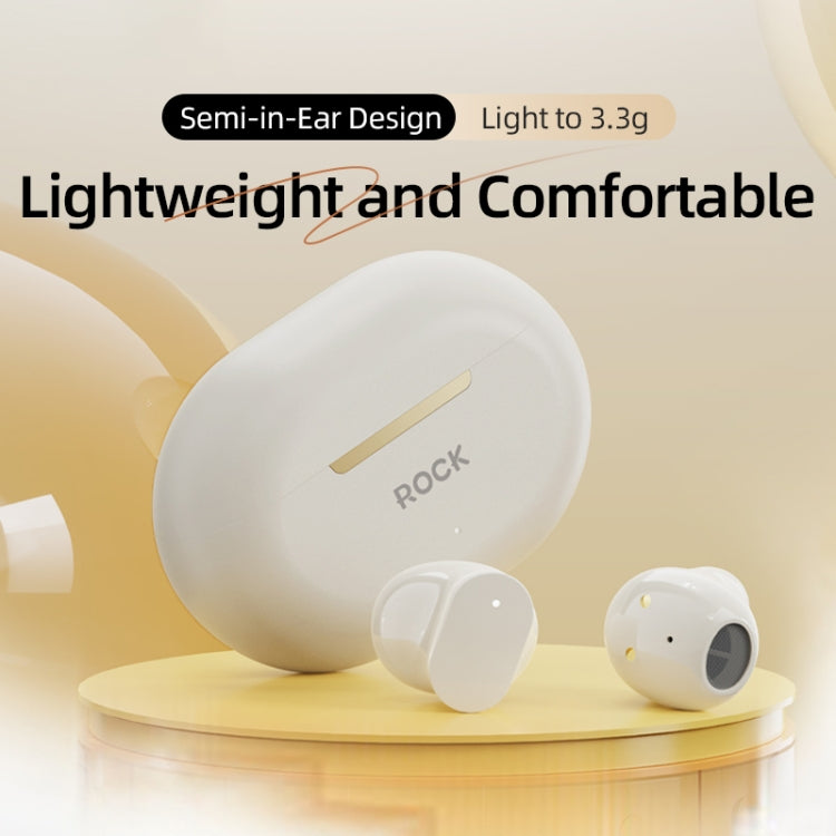 ROCK EB900 Bluetooth 5.3 TWS Bluetooth Earphones - Beige