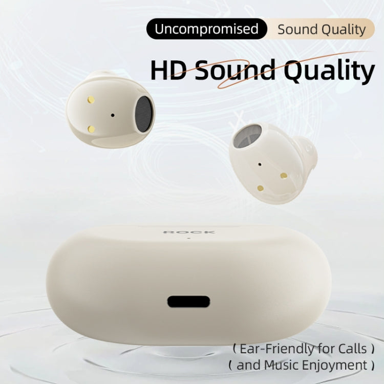ROCK EB900 Bluetooth 5.3 TWS Bluetooth Earphones - Beige