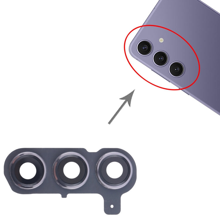 For Samsung Galaxy S24+ SM-S926B 10pcs Original Rear Camera Lens Cover - Silver