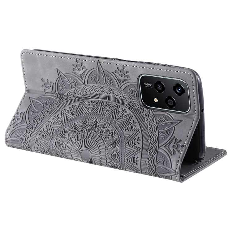 For Honor 200 Lite Global Totem Embossed Magnetic Leather Phone Case
