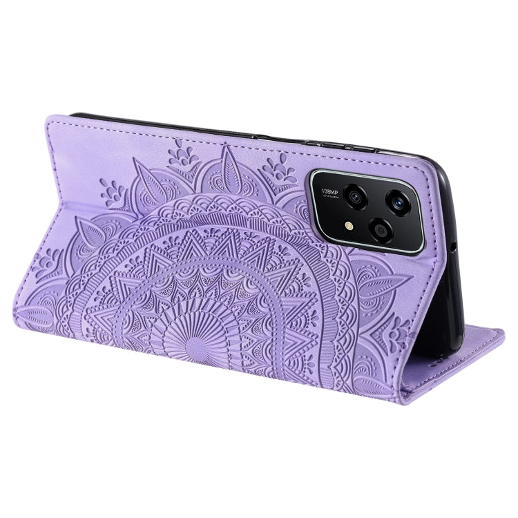 For Honor 200 Lite Global Totem Embossed Magnetic Leather Phone Case