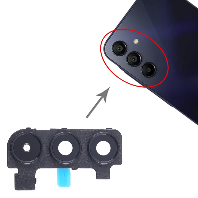 For Samsung Galaxy A15 5G SM-A156B 10pcs Original Rear Camera Lens Cover - Black