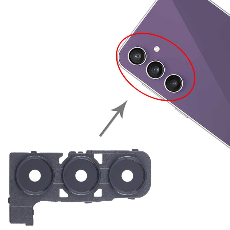 For Samsung Galaxy A25 SM-A256B 10pcs Original Rear Camera Lens Cover - Black