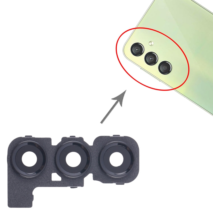 For Samsung Galaxy A24 4G SM-A245F 10pcs Original Rear Camera Lens Cover - Black