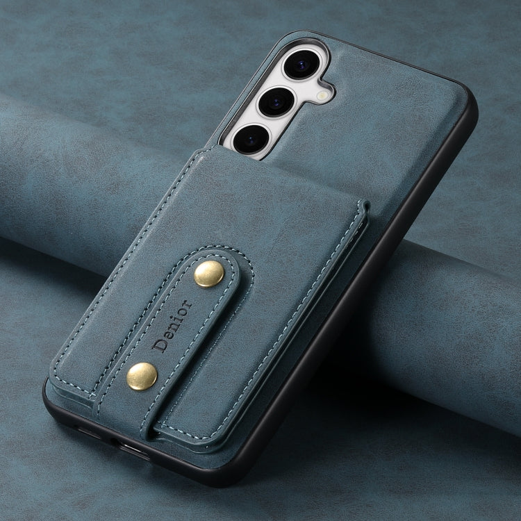 For Samsung Galaxy S24+ 5G Denior D14 NK Retro Pattern MagSafe Magnetic Card Holder Leather Phone Case