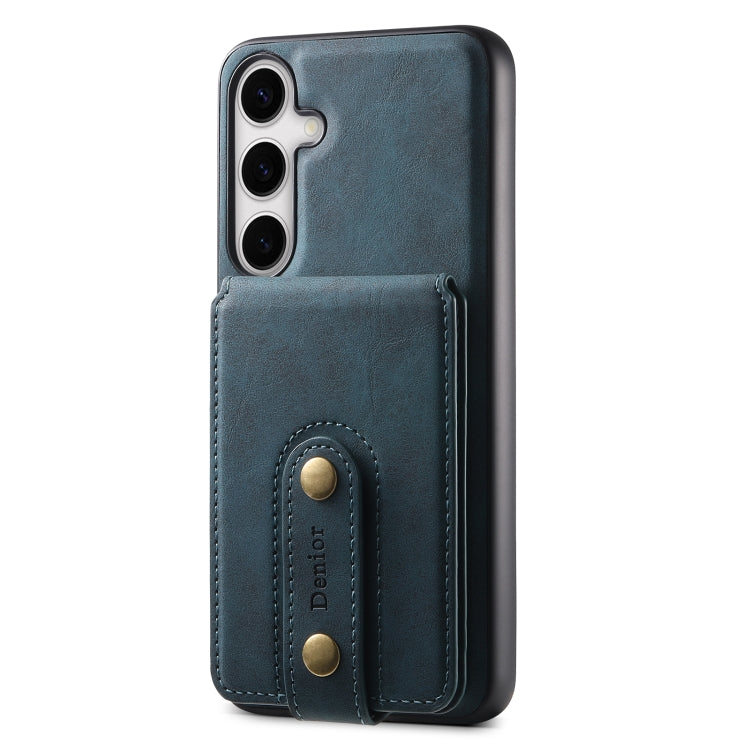 For Samsung Galaxy S24+ 5G Denior D14 NK Retro Pattern MagSafe Magnetic Card Holder Leather Phone Case