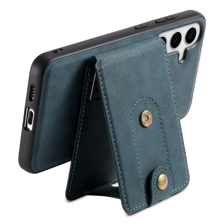 For Samsung Galaxy S24+ 5G Denior D14 NK Retro Pattern MagSafe Magnetic Card Holder Leather Phone Case