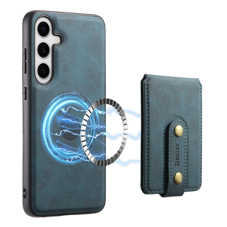 For Samsung Galaxy S24+ 5G Denior D14 NK Retro Pattern MagSafe Magnetic Card Holder Leather Phone Case
