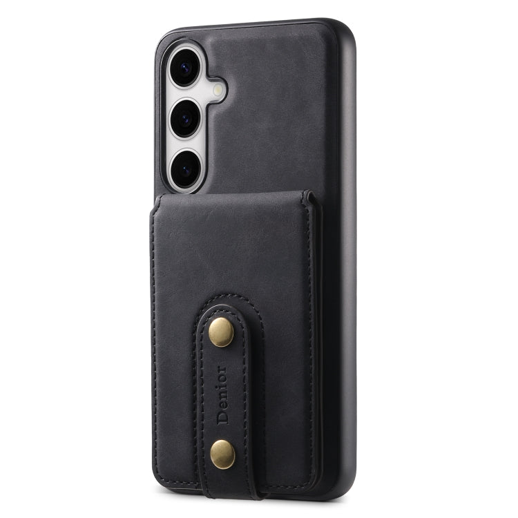For Samsung Galaxy S24+ 5G Denior D14 NK Retro Pattern MagSafe Magnetic Card Holder Leather Phone Case