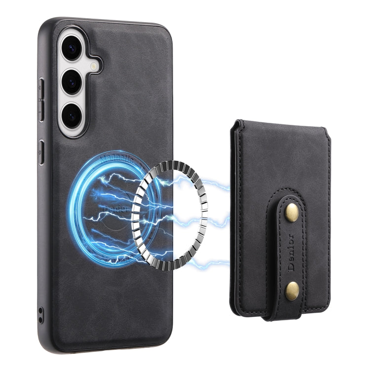 For Samsung Galaxy S24+ 5G Denior D14 NK Retro Pattern MagSafe Magnetic Card Holder Leather Phone Case