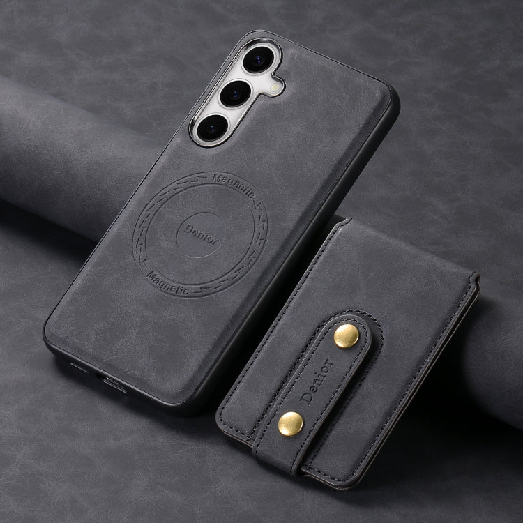 For Samsung Galaxy S24+ 5G Denior D14 NK Retro Pattern MagSafe Magnetic Card Holder Leather Phone Case