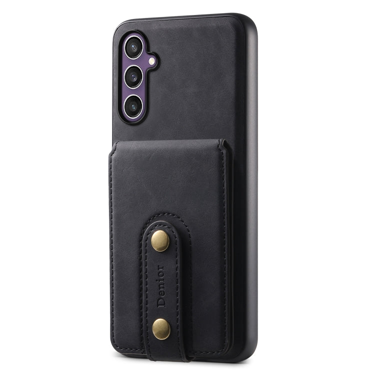 For Samsung Galaxy S23 FE 5G Denior D14 NK Retro Pattern MagSafe Magnetic Card Holder Leather Phone Case