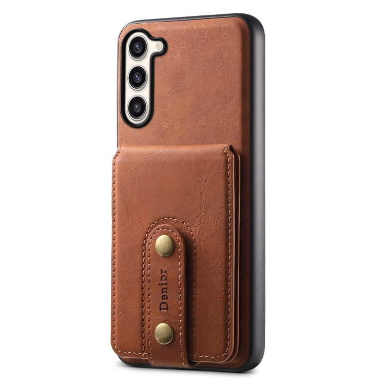 For Samsung Galaxy S23+ 5G Denior D14 NK Retro Pattern MagSafe Magnetic Card Holder Leather Phone Case