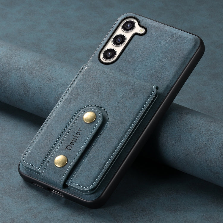 For Samsung Galaxy S23+ 5G Denior D14 NK Retro Pattern MagSafe Magnetic Card Holder Leather Phone Case