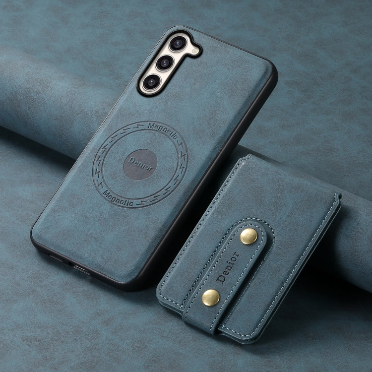 For Samsung Galaxy S23+ 5G Denior D14 NK Retro Pattern MagSafe Magnetic Card Holder Leather Phone Case