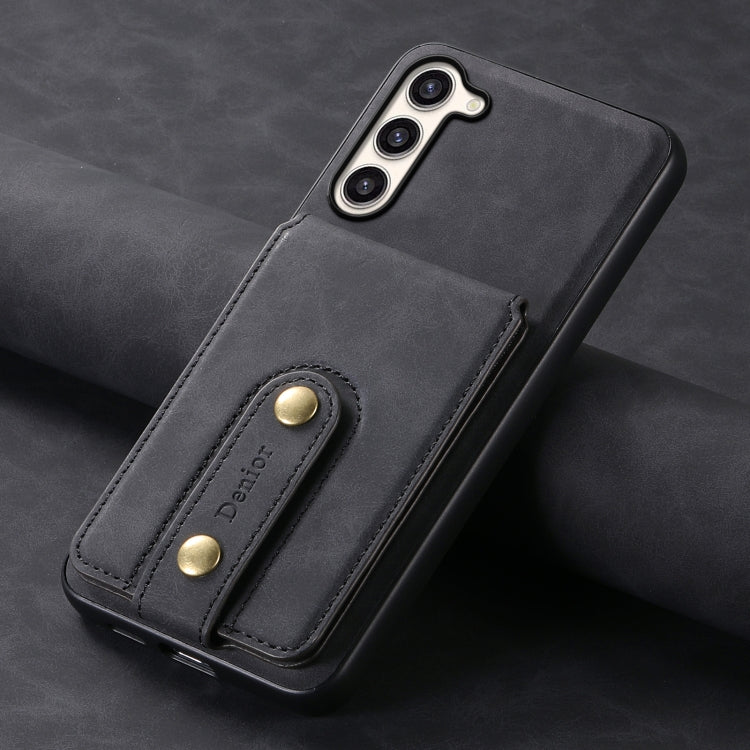 For Samsung Galaxy S23+ 5G Denior D14 NK Retro Pattern MagSafe Magnetic Card Holder Leather Phone Case