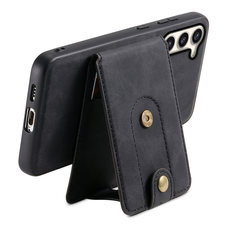 For Samsung Galaxy S23+ 5G Denior D14 NK Retro Pattern MagSafe Magnetic Card Holder Leather Phone Case
