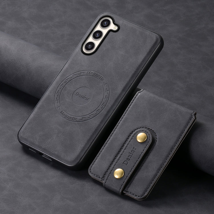 For Samsung Galaxy S23+ 5G Denior D14 NK Retro Pattern MagSafe Magnetic Card Holder Leather Phone Case
