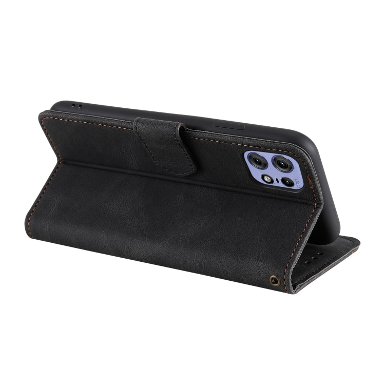 For Motorola Edge 50 Pro Nail Skin Feel Stitching Calf Texture Leather Phone Case