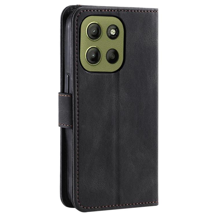 For Motorola Moto G15 Nail Skin Feel Stitching Calf Texture Leather Phone Case