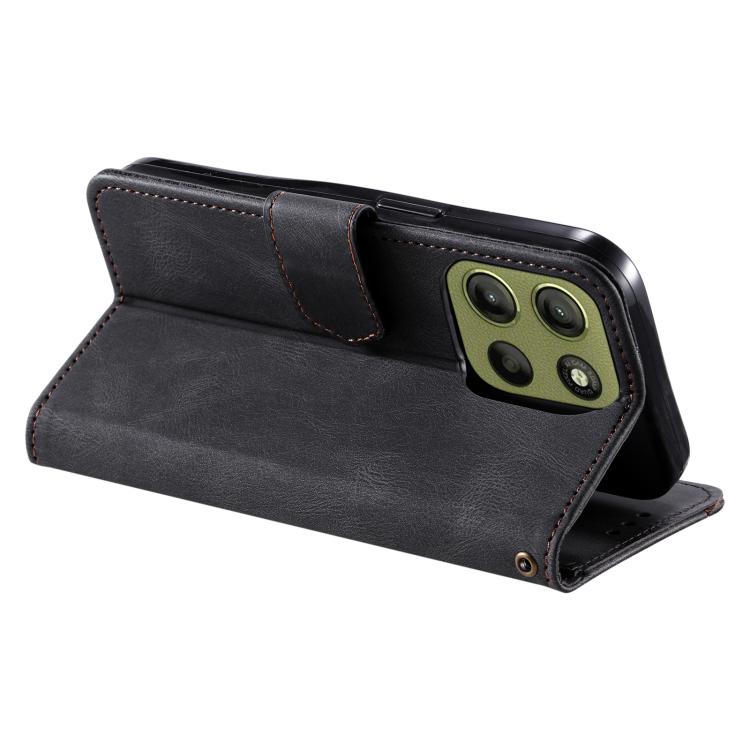 For Motorola Moto G15 Nail Skin Feel Stitching Calf Texture Leather Phone Case