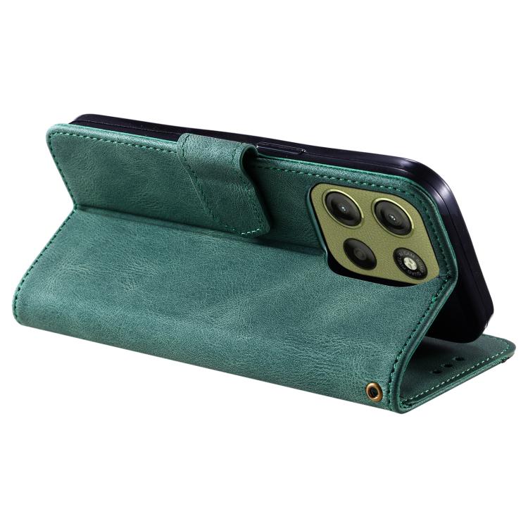 For Motorola Moto G15 Nail Skin Feel Stitching Calf Texture Leather Phone Case