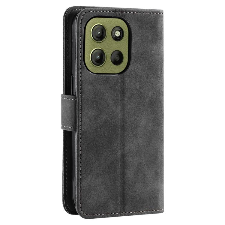 For Motorola Moto G15 Nail Skin Feel Stitching Calf Texture Leather Phone Case