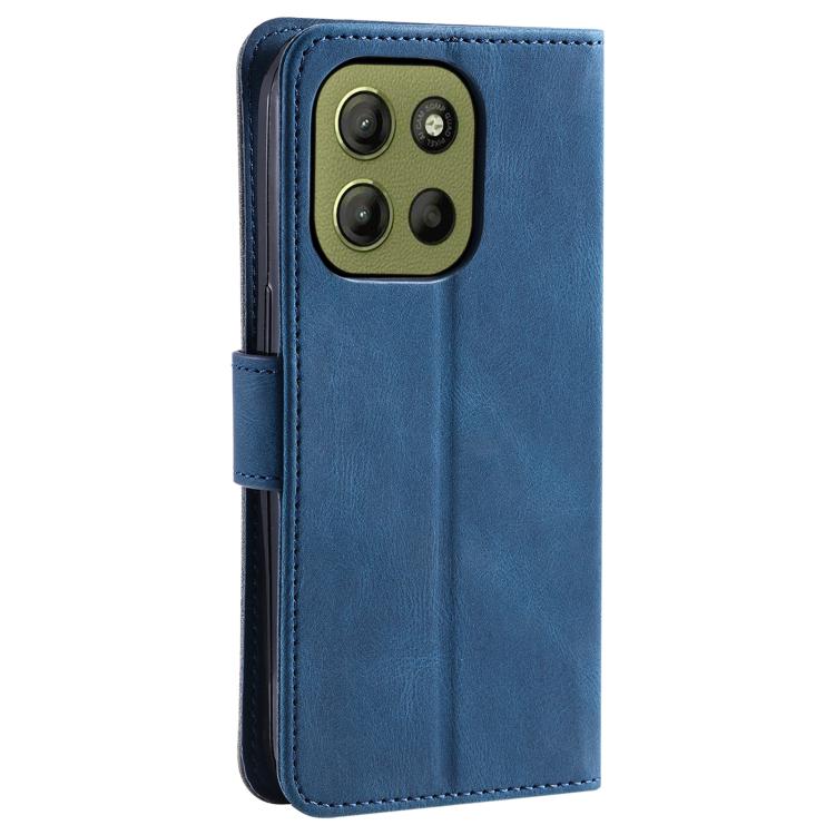 For Motorola Moto G15 Nail Skin Feel Stitching Calf Texture Leather Phone Case
