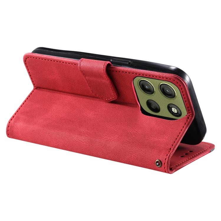For Motorola Moto G15 Nail Skin Feel Stitching Calf Texture Leather Phone Case