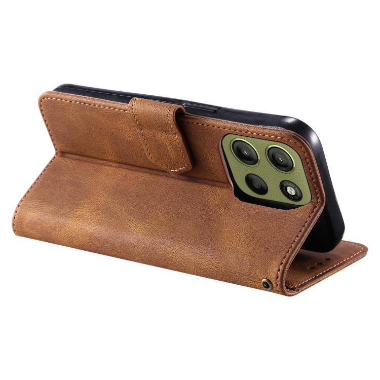 For Motorola Moto G15 Nail Skin Feel Stitching Calf Texture Leather Phone Case
