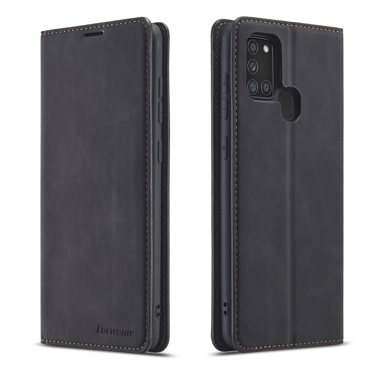 For Samsung Galaxy A21s Forwenw Dream Series Oil Edge Strong Magnetism Horizontal Flip Leather Case with Holder & Card Slots & Wallet & Photo Frame