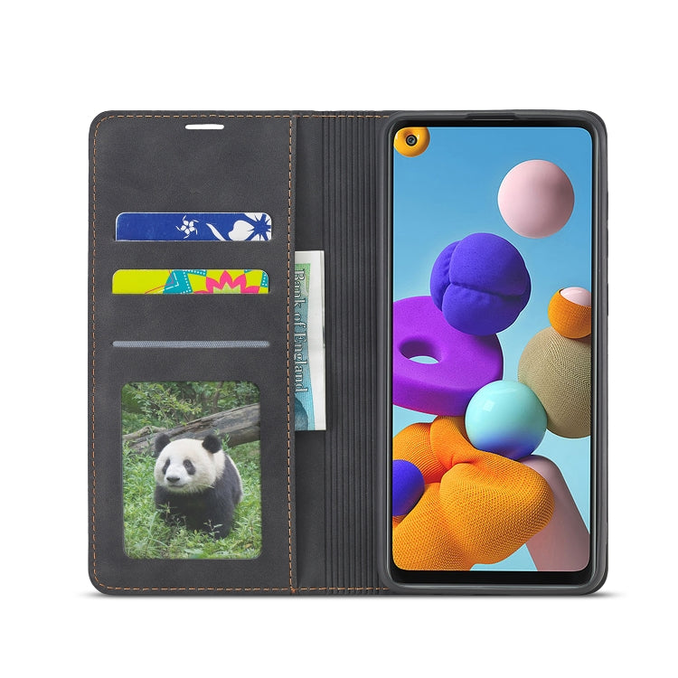For Samsung Galaxy A21s Forwenw Dream Series Oil Edge Strong Magnetism Horizontal Flip Leather Case with Holder & Card Slots & Wallet & Photo Frame