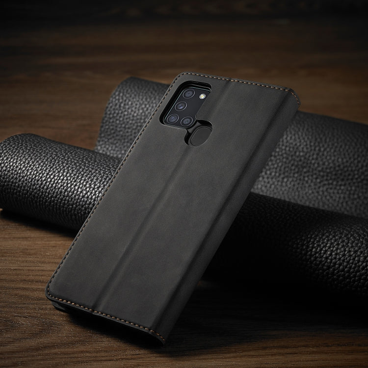 For Samsung Galaxy A21s Forwenw Dream Series Oil Edge Strong Magnetism Horizontal Flip Leather Case with Holder & Card Slots & Wallet & Photo Frame