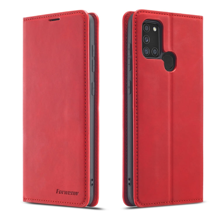 For Samsung Galaxy A21s Forwenw Dream Series Oil Edge Strong Magnetism Horizontal Flip Leather Case with Holder & Card Slots & Wallet & Photo Frame