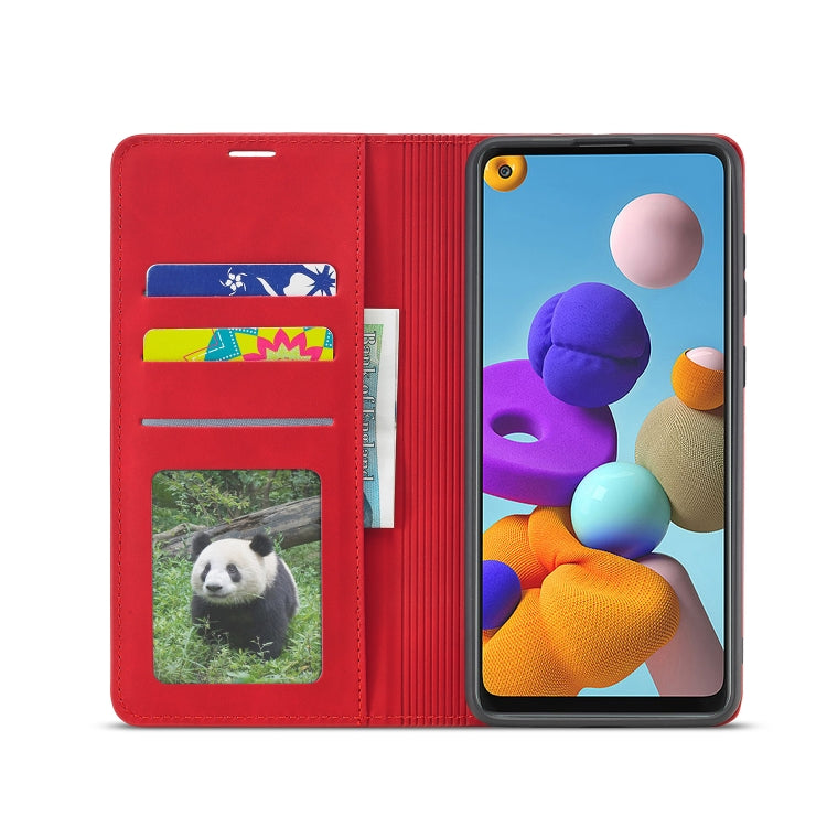 For Samsung Galaxy A21s Forwenw Dream Series Oil Edge Strong Magnetism Horizontal Flip Leather Case with Holder & Card Slots & Wallet & Photo Frame
