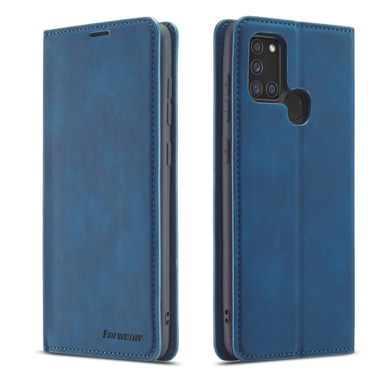 For Samsung Galaxy A21s Forwenw Dream Series Oil Edge Strong Magnetism Horizontal Flip Leather Case with Holder & Card Slots & Wallet & Photo Frame