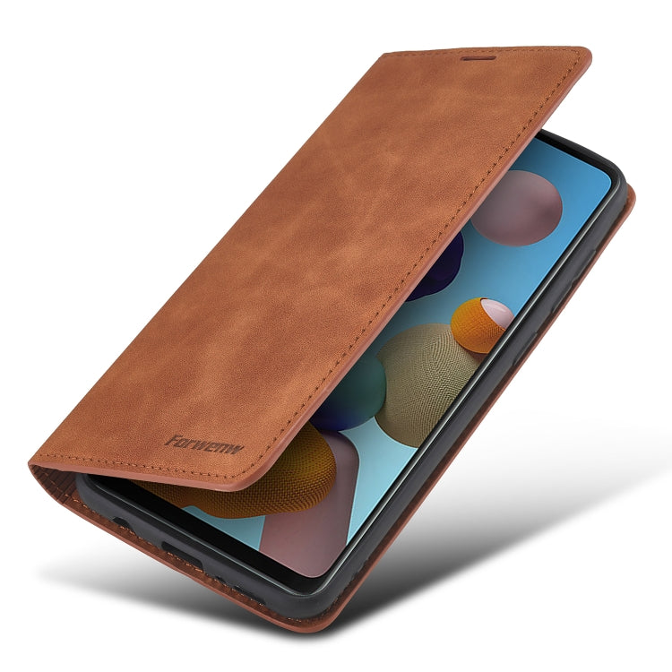 For Samsung Galaxy A21s Forwenw Dream Series Oil Edge Strong Magnetism Horizontal Flip Leather Case with Holder & Card Slots & Wallet & Photo Frame