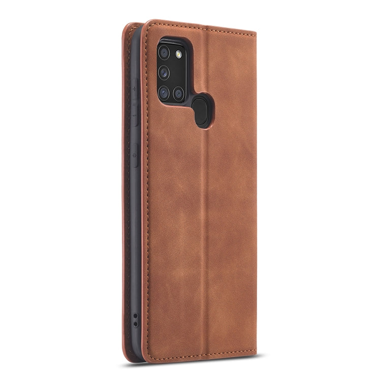 For Samsung Galaxy A21s Forwenw Dream Series Oil Edge Strong Magnetism Horizontal Flip Leather Case with Holder & Card Slots & Wallet & Photo Frame