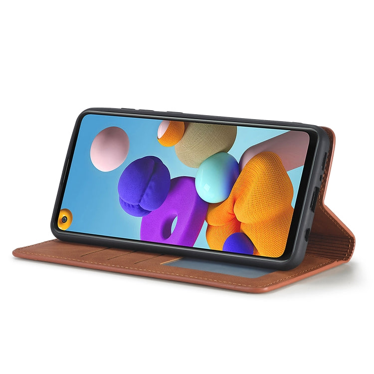 For Samsung Galaxy A21s Forwenw Dream Series Oil Edge Strong Magnetism Horizontal Flip Leather Case with Holder & Card Slots & Wallet & Photo Frame