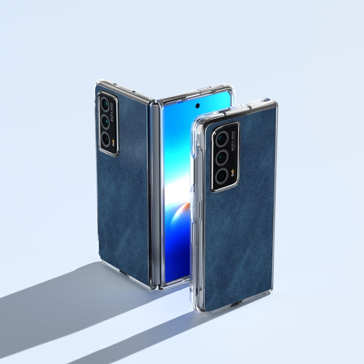 For Honor Magic Vs2 PU Leather Transparent Edge Phone Case
