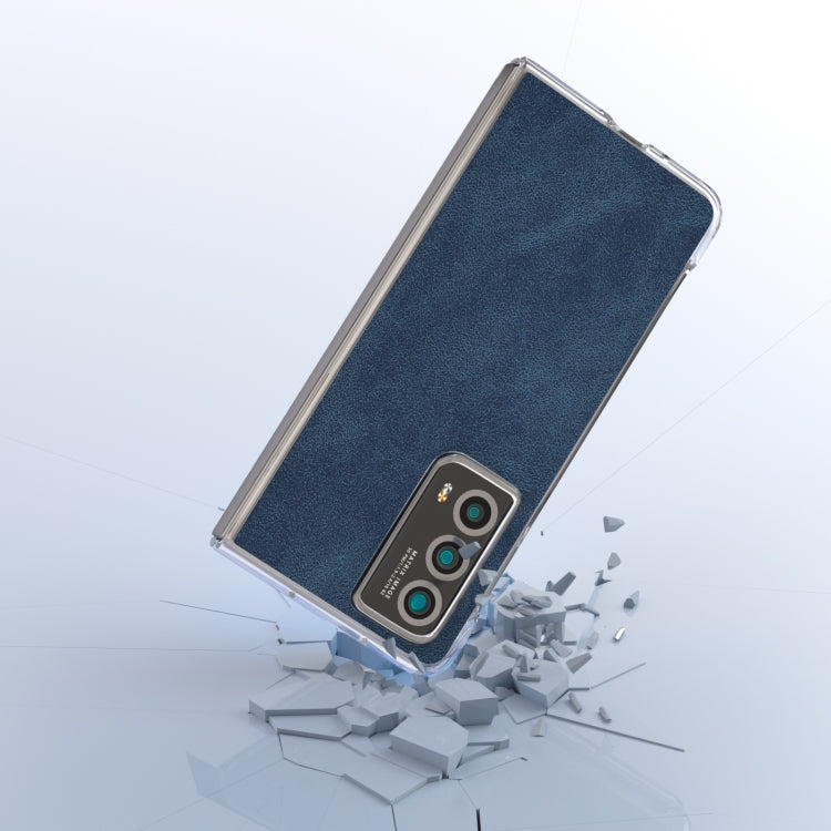 For Honor Magic Vs2 PU Leather Transparent Edge Phone Case