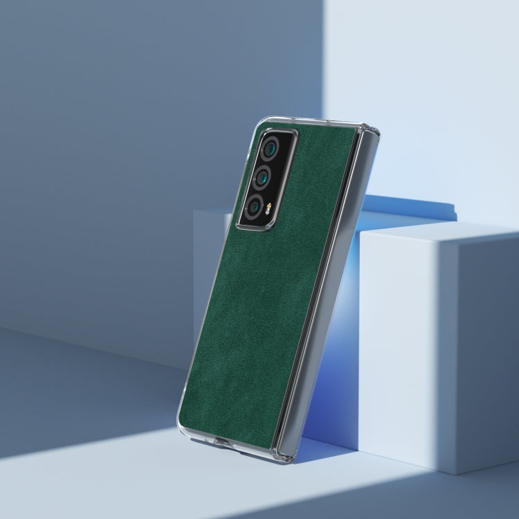 For Honor Magic Vs2 PU Leather Transparent Edge Phone Case