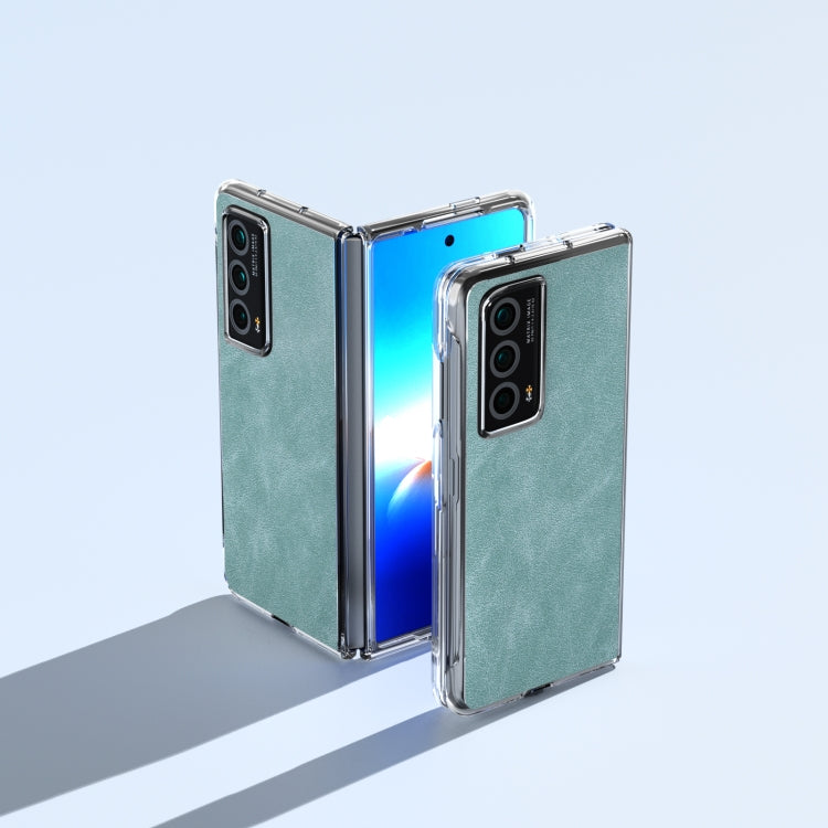 For Honor Magic Vs2 PU Leather Transparent Edge Phone Case